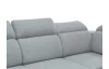 Rohová sedací souprava Aldon, světle šedá tkanina, pravý roh