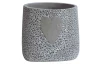 Květináč motiv srdce 16 cm, cement