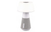 Stolní LED lampa DJ 28 cm, bluetooth, šedá/bílá