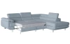 Rohová sedací souprava Lotos, světle modrá tkanina, pravý roh