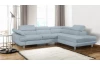 Rohová sedací souprava Lotos, světle modrá tkanina, pravý roh