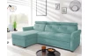 Rohová sedací souprava Harris, mentolová zelená látka, levý roh