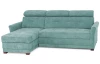 Rohová sedací souprava Harris, mentolová zelená látka, levý roh