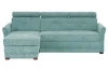 Rohová sedací souprava Harris, mentolová zelená látka, levý roh