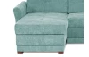 Rohová sedací souprava Harris, mentolová zelená látka, levý roh