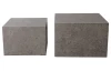 Sada čtvercových stolků Maddox, imitace šedého kamene, 2 ks