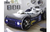 Dětská postel Energy 90x200 cm, modrá závodnička s osvětlením