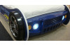 Dětská závodní postel Energy 90x200 cm, modré auto s osvětlením