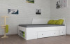 Úložná postel se zástěnou Junior 120x200 cm