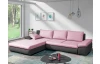 Rohová sedací souprava Bono, růžová/antracitová tkanina