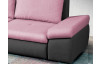 Rohová sedací souprava Bono, růžová/antracitová tkanina