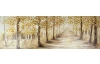 Ručně malovaný obraz Stromová alej 120x40 cm, 3D struktura