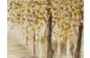 Ručně malovaný obraz Stromová alej 120x40 cm, 3D struktura