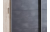 Šatní skříň Lotto, 270 cm, dub hickory/antracitová ocel