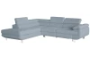 Rohová sedací souprava Lotos, světle modrá tkanina, levý roh