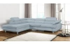 Rohová sedací souprava Lotos, světle modrá tkanina, levý roh