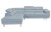 Rohová sedací souprava Lotos, světle modrá tkanina, levý roh