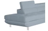Rohová sedací souprava Lotos, světle modrá tkanina, levý roh