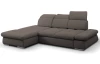 Rohová sedací souprava Focus, hnědá látka, levý roh