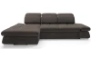 Rohová sedací souprava Focus, hnědá látka, levý roh
