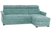 Rohová sedací souprava Harris, mentolová zelená látka, pravý roh