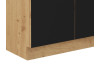 Kuchyňská dřezová skříňka Modena, 80 cm, dub artisan/černá