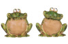 Dekorační soška Keramická zelená žába, mix 2 druhů