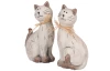 Dekorační soška Kočka 15 cm, béžová, mix 2 druhů