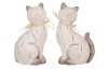 Dekorační soška Kočka 15 cm, béžová, mix 2 druhů