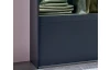 Šatní skříň Easy Plus, šířka 180 cm/výška 208 cm, grafit/sklo