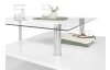 Konferenční stolek Memphis, lesklý bílý