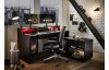 PC stůl s regálem a osvětlením Highscore 3, černý