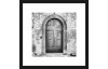 Rámovaný obraz Klenuté dveře 30x30 cm, černobílý