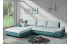 Rohová sedací souprava Bono, světle modrá/petrolejová tkanina