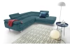 Rohová sedací souprava Lotos, petrolejová tkanina, pravý roh