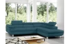 Rohová sedací souprava Lotos, petrolejová tkanina, pravý roh