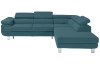 Rohová sedací souprava Lotos, petrolejová tkanina, pravý roh