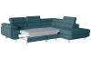 Rohová sedací souprava Lotos, petrolejová tkanina, pravý roh