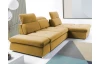 Rohová sedací souprava Focus, hořčicová žutá látka, pravý roh
