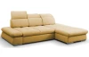 Rohová sedací souprava Focus, hořčicová žutá látka, pravý roh