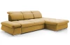 Rohová sedací souprava Focus, hořčicová žutá látka, pravý roh
