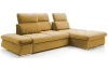 Rohová sedací souprava Focus, hořčicová žutá látka, pravý roh