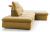 Rohová sedací souprava Focus, hořčicová žutá látka, pravý roh