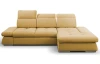 Rohová sedací souprava Focus, hořčicová žutá látka, pravý roh