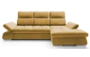 Rohová sedací souprava Focus, hořčicová žutá látka, pravý roh