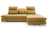 Rohová sedací souprava Focus, hořčicová žutá látka, pravý roh