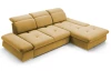 Rohová sedací souprava Focus, hořčicová žutá látka, pravý roh