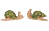 Dekorační soška Keramický zelený šnek, mix 2 druhů