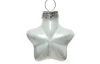 Vánoční ozdoby (12 ks) Hvězdy, bílý lesk/mat, sklo