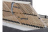 Postel Gita 180x200 cm, kouřově šedá látka, s matracemi